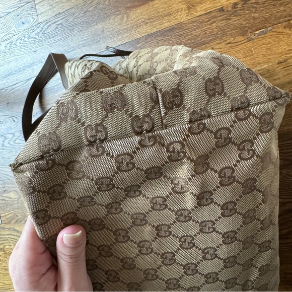 ❤️LAST CHANCE❤️ Gucci Vintage GG Canvas & Leather Tote - Picture 7 of 14